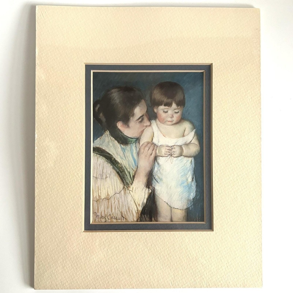 Mary Cassatt Young Thomas and his Mother 1893 Fine Art Print Matted 8x10